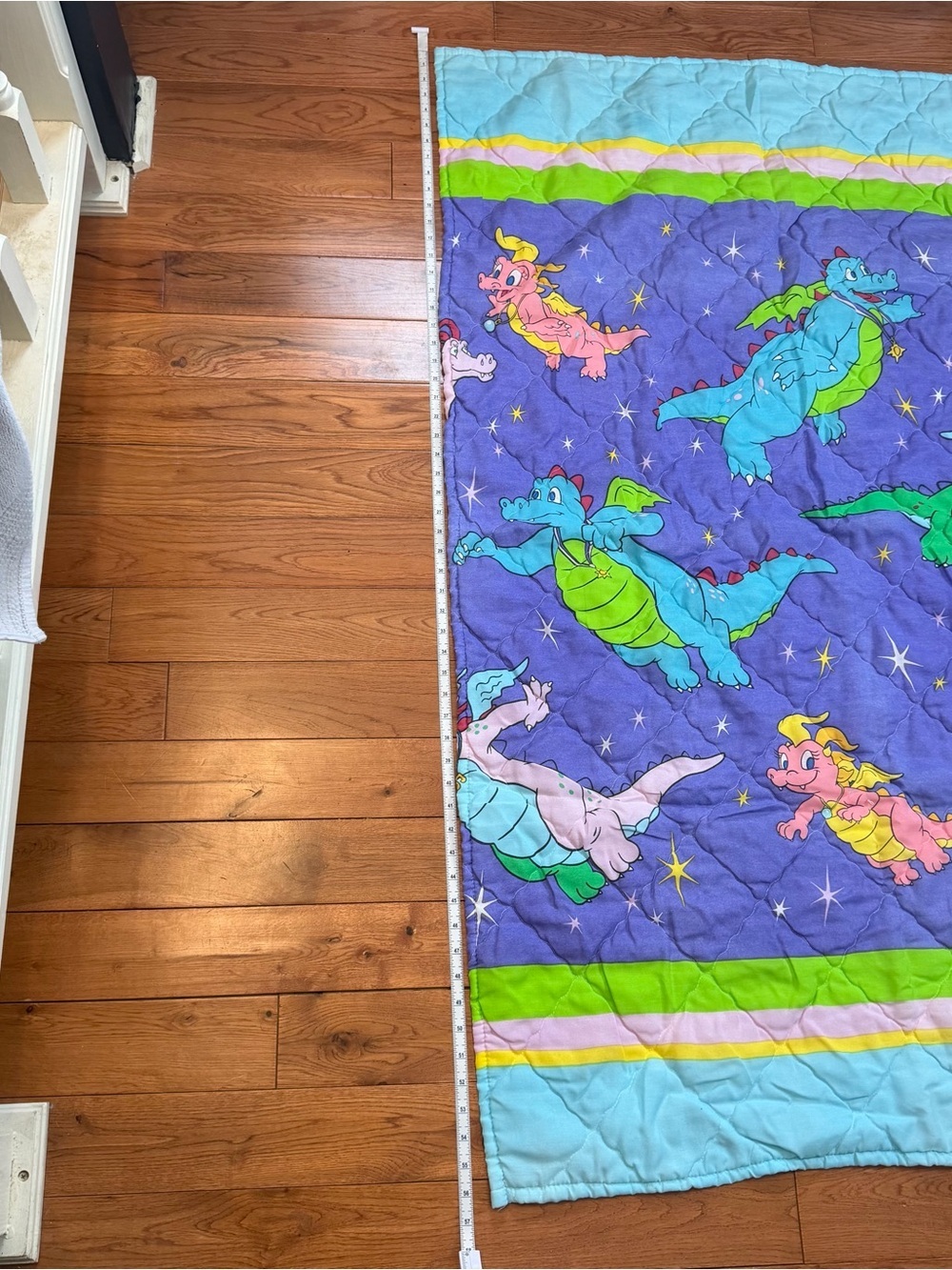 VTG Y2K Nostalgia Dragon Tales Toddler Bed Quilted Comforter Dan River RARE - Picture 7 of 10